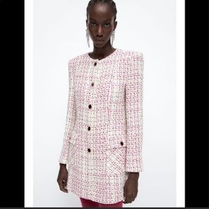 Zara textured coat multicolor